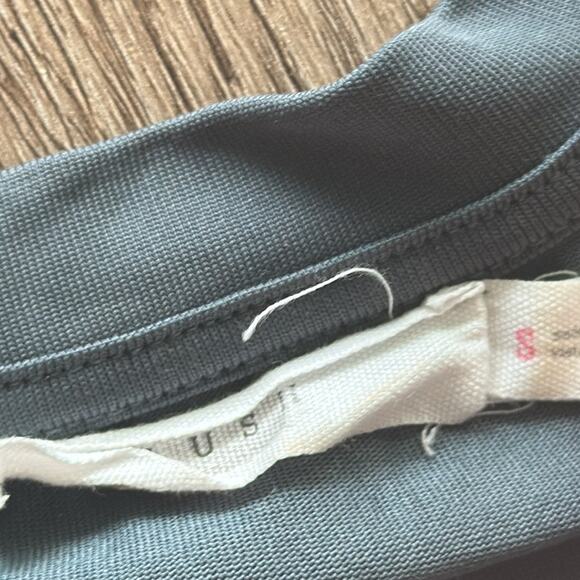 Lush Cap Sleeve Babydoll Mini Dress Slate Blue Size Small - Picture 2 of 4